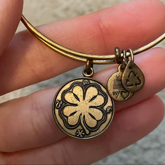 Alex and Ani Four Leaf Clover Bracelet - Picture 2 of 3